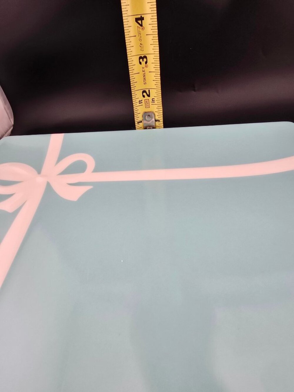 TIFFANY & Co Blue Box Plate Bone China Porcelain White Ribbon Square 10" Plate - Picture 11 of 11